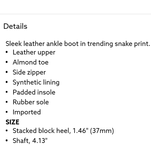 LUCKY BRAND Womens Snake-print Leather Booties - Picture 4 of 4